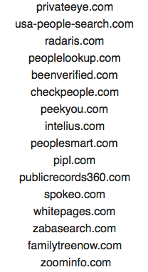 List of data broker sites