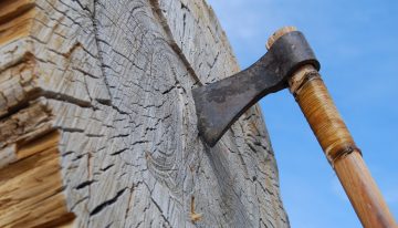 Axe throwing homeowner chops down intruder
