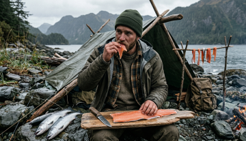 Eating Raw Salmon For A Week To Survive